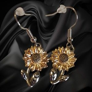 Golden Sunflower Earrings for Summer